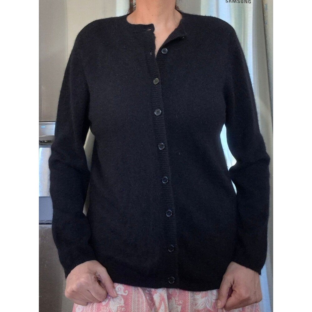 Dialogue Wool & Rabbit Hair Blend Button Up Sweater Sz M
